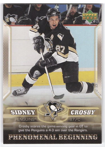 2006 Upper Deck Phenomenal Beginning Scores Game-Winning Goal #17 Rookie Rc Sidney Crosby