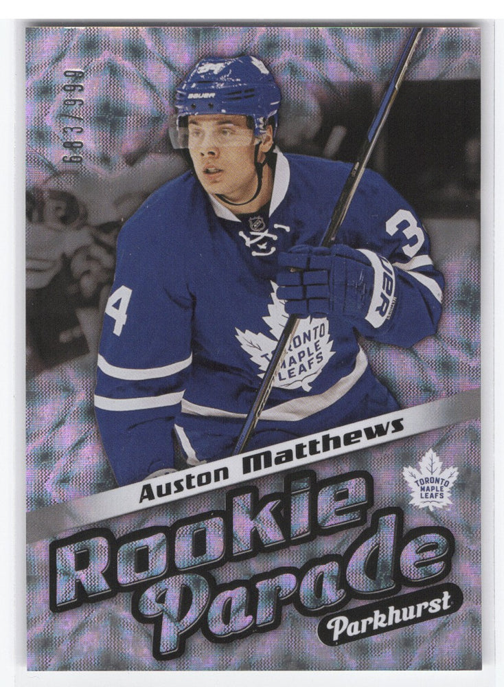 2016-17 Upper Deck Parkhurst Rookie Parade Rp33 Rookie Rc Auston Matthews