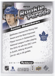 2016-17 Upper Deck Parkhurst Rookie Parade Rp33 Rookie Rc Auston Matthews