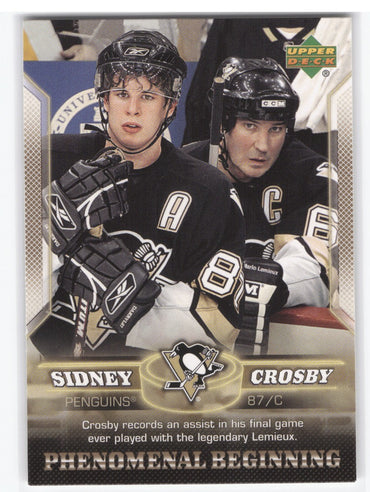 2006 Upper Deck Phenomenal Beginning Final Game With Lemieux #14 Rookie Rc Sidney Crosby