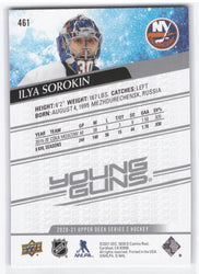 2020-21 Upper Deck Series 2 Young Guns #461 Rookie Rc Ilya Sorokin