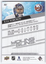 2020-21 Upper Deck Series 2 Young Guns #461 Rookie Rc Ilya Sorokin