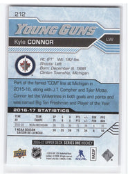 2016-17 Upper Deck Series 1 Young Guns 212 Rookie Rc Kyle Connor