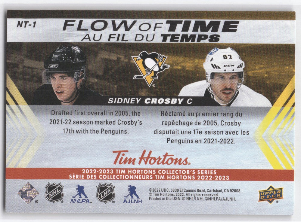 2022-23 Upper Deck Tim Hortons Collector'S Series Flow Of Time Nt-1 Sidney Crosby