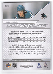 2024-25 Upper Deck Extended Young Guns 701 Rookie Rc Will Smith