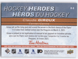 2021-22 Upper Deck Tim Hortons Collector'S Series Hockey Heroes H-6 Claude Giroux