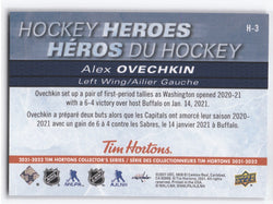 2021-22 Upper Deck Tim Hortons Collector'S Series Hockey Heroes H-3 Alex Ovechkin