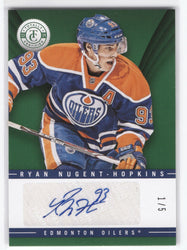 2013-14 Panini Totally Certified Hockey Green Auto 1/5 Ts-Rnh Rookie Rc Ryan Nugent-Hopkins /5