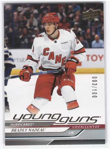 2024-25 Upper Deck Series 1 Young Guns Ud Exclusives #208 Rookie Rc Bradly Nadeau /100