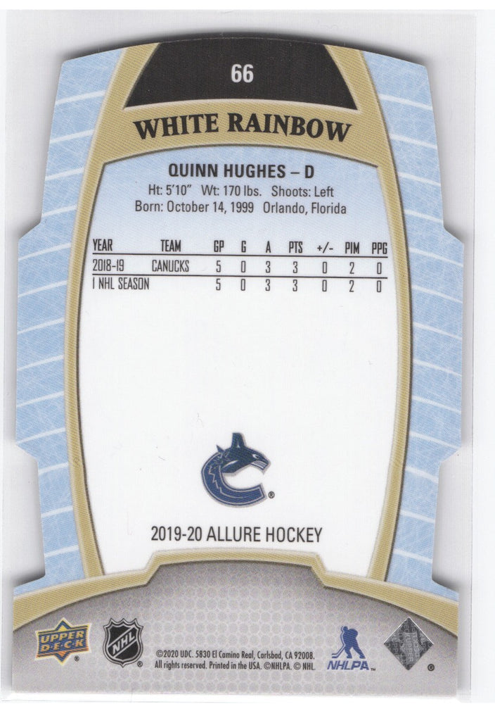 2019-20 Upper Deck Allure White Rainbow #66 Rookie Rc Quinn Hughes