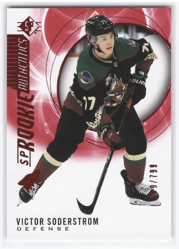 2020-21 Upper Deck Sp Hockey Sp Rookie Authentics #109 Rookie Rc Victor Soderstrom /799