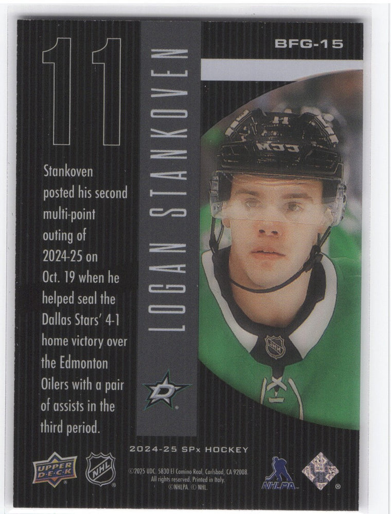2024-25 Upper Deck Spx Bound For Glory Bfg-15 Rookie Rc Logan Stankoven