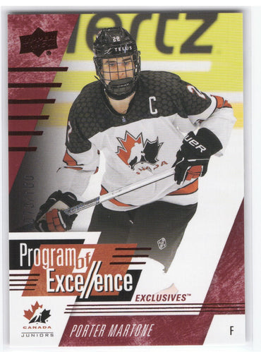 2024 Upper Deck Team Canada Juniors Program Of Excellence #127 Porter Martone /100