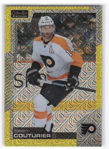 2020-21 Upper Deck O-Pee-Chee Platinum Yellow Traxx #64 Szean Couturier /249