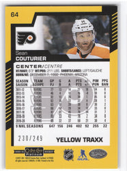 2020-21 Upper Deck O-Pee-Chee Platinum Yellow Traxx #64 Szean Couturier /249