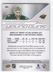 2024-25 Upper Deck Series 1 Young Guns #202 Rookie Rc Jesper Wallstedt