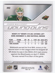 2024-25 Upper Deck Series 1 Young Guns #202 Rookie Rc Jesper Wallstedt