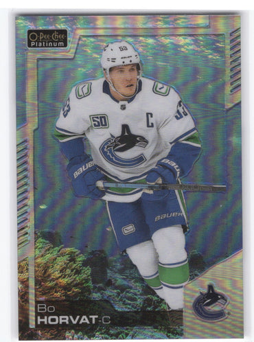2020-21 Upper Deck O-Pee-Chee Platinum Aquamarine #41 Bo Horvat /499