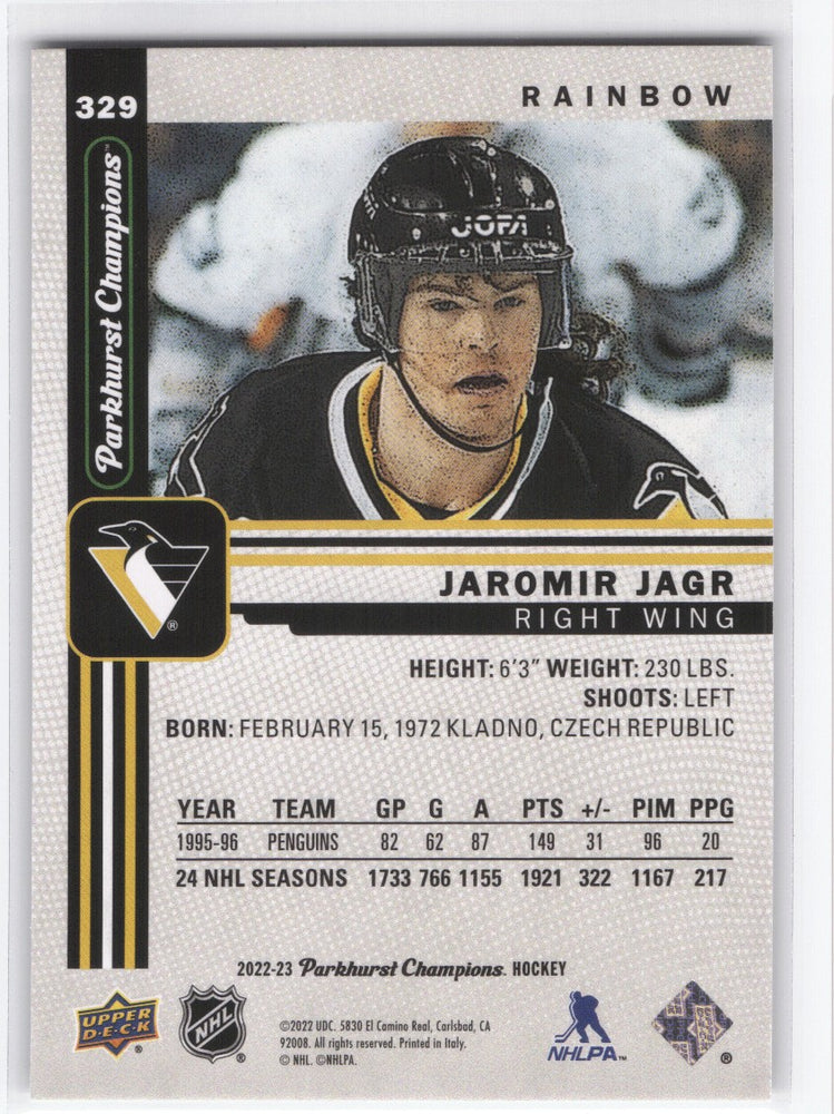 2022-23 Upper Deck Parkhurst Champions Legend Rainbow #329 Jaromir Jagr
