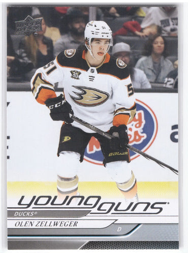 2024-25 Upper Deck Series 1 Young Guns #236 Rookie Rc Olen Zellweger