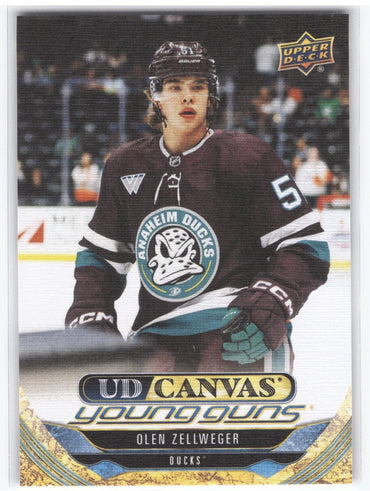 2024-25 Upper Deck Series 1 Young Guns Ud Canvas C-101 Rookie Rc Olen Zellweger