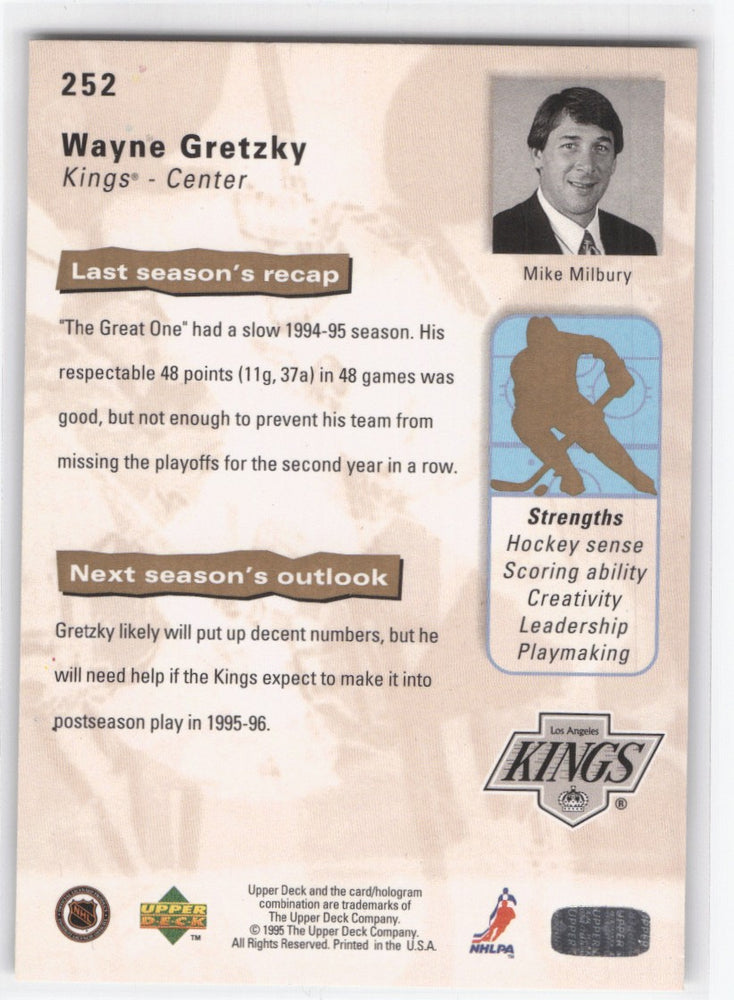 1995 Upper Deck Scouting Report #252 Wayne Gretzky