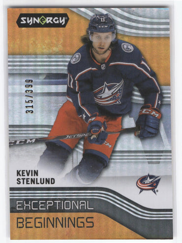2019-20 Upper Deck Synergy Exceptional Beginnings Eb-20 Rookie Rc Kevin Stenlund /399