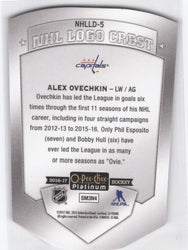 2016-17 Upper Deck O-Pee-Chee Platinum Nhl Logo Crest Nhlld-5 Alex Ovechkin