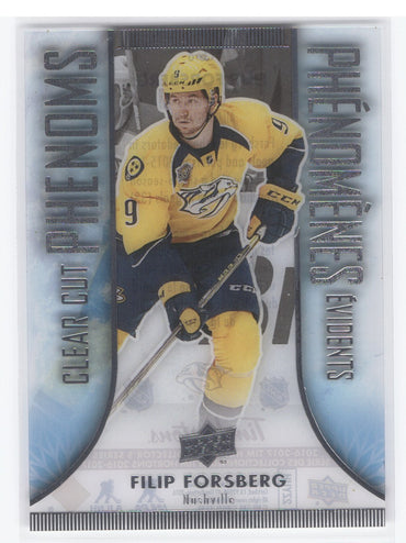 2016-17 Upper Deck Tim Hortons Collectors Series Clear Cut Phenoms Cc-8 Filip Forsberg