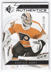 2018-19 Upper Deck Sp Hockey Rookie Authentics #117 Rookie Rc Carter Hart /1199