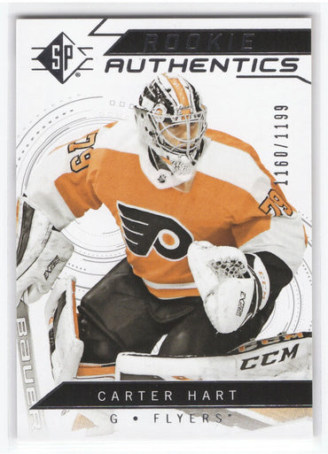 2018-19 Upper Deck Sp Hockey Rookie Authentics #117 Rookie Rc Carter Hart /1199