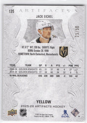 2025-26 Upper Deck Artifacts Yellow #135 Jack Eichel /50