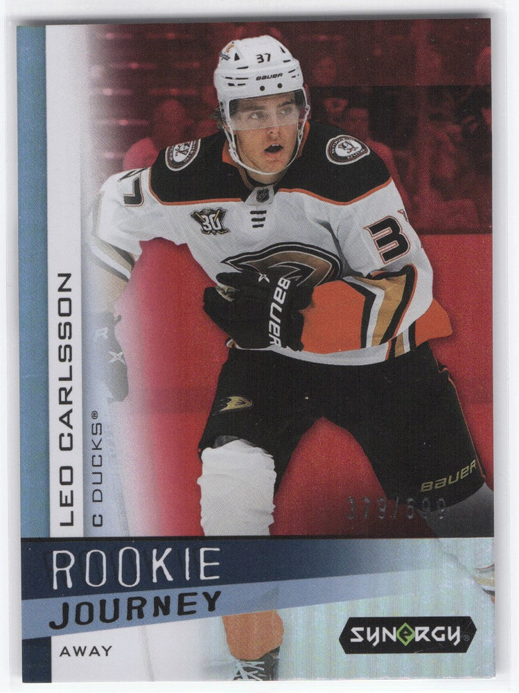 2023-24 Upper Deck Synergy Rookie Journey Rj-15 Rookie Rc Leo Carlsson /599