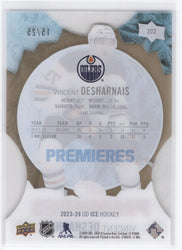 2023-24 Upper Deck Ud Ice Hockey Premieres #202 Rookie Rc Vincent Desharnais /25
