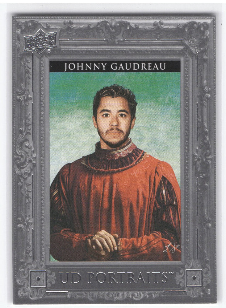 2023-24 Upper Deck Series 1 Ud Portraits Silver P-3 Johnny Gaudreau /99