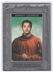2023-24 Upper Deck Series 1 Ud Portraits Silver P-3 Johnny Gaudreau /99