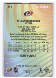 2025-26 Upper Deck Allure Blue-Purple Cf-3 Rookie Rc Alexander Nikishin