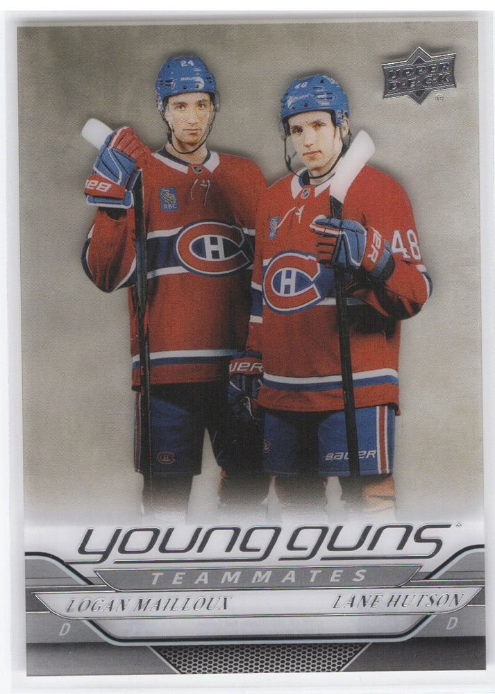 2024-25 Upper Deck Series 2 Young Guns Teammates Clear #497 Rookie Rc Lane Hutson Logan Mailloux