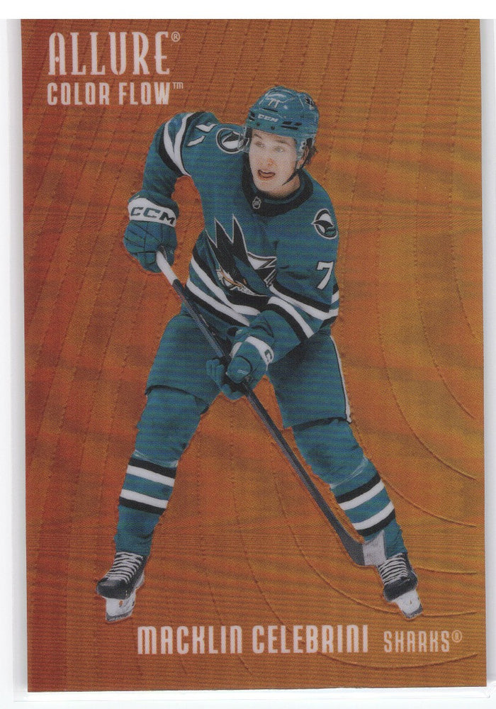 2025-26 Upper Deck Allure Red Orange Cf-28 Macklin Celebrini