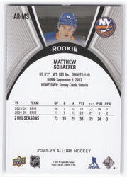 2025-26 Upper Deck Allure Rookie Ar-Ms Rookie Rc Matthew Schaefer