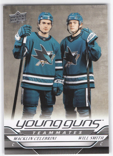 2024-25 Upper Deck Series 2 Young Guns Teammates #499 Rookie Rc Macklin Celebrini Will Smith