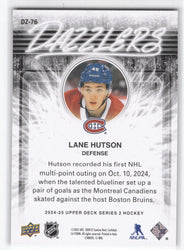 2024-25 Upper Deck Series 2 Dazzlers #Dz-76 Rookie Rc Lane Hutson
