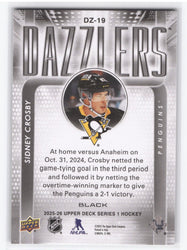 2025-26 Upper Deck Series 1 Black Dazzlers Dz-19 Sidney Crosby
