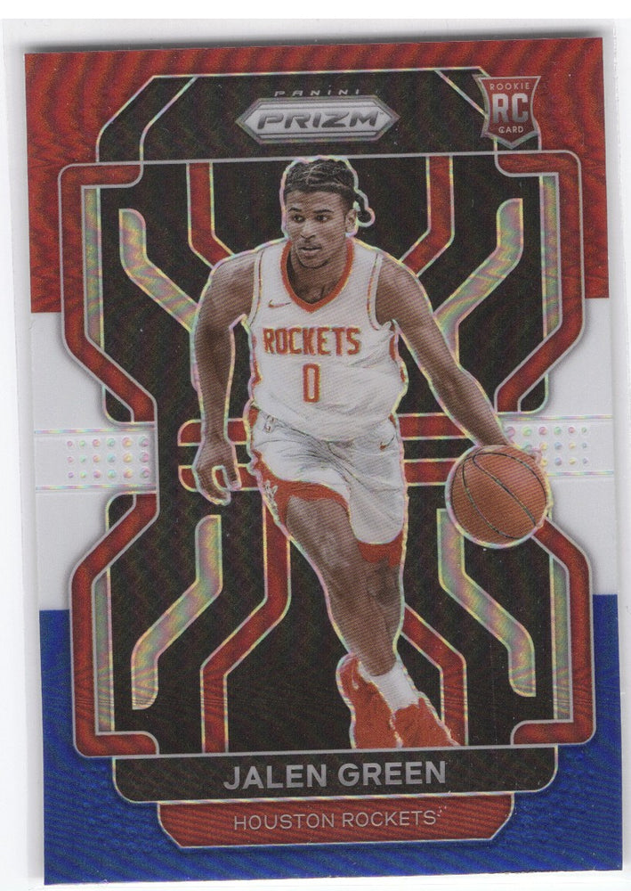 2021-22 Panini Prizm Red White Blue #306 Rookie Rc Jalen Green