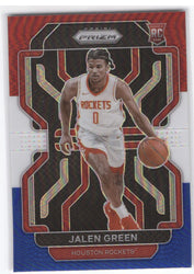 2021-22 Panini Prizm Red White Blue #306 Rookie Rc Jalen Green