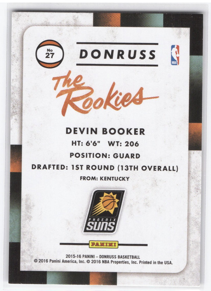 2015-16 Panini Donruss The Rookies #27 Rookie Rc Devin Booker