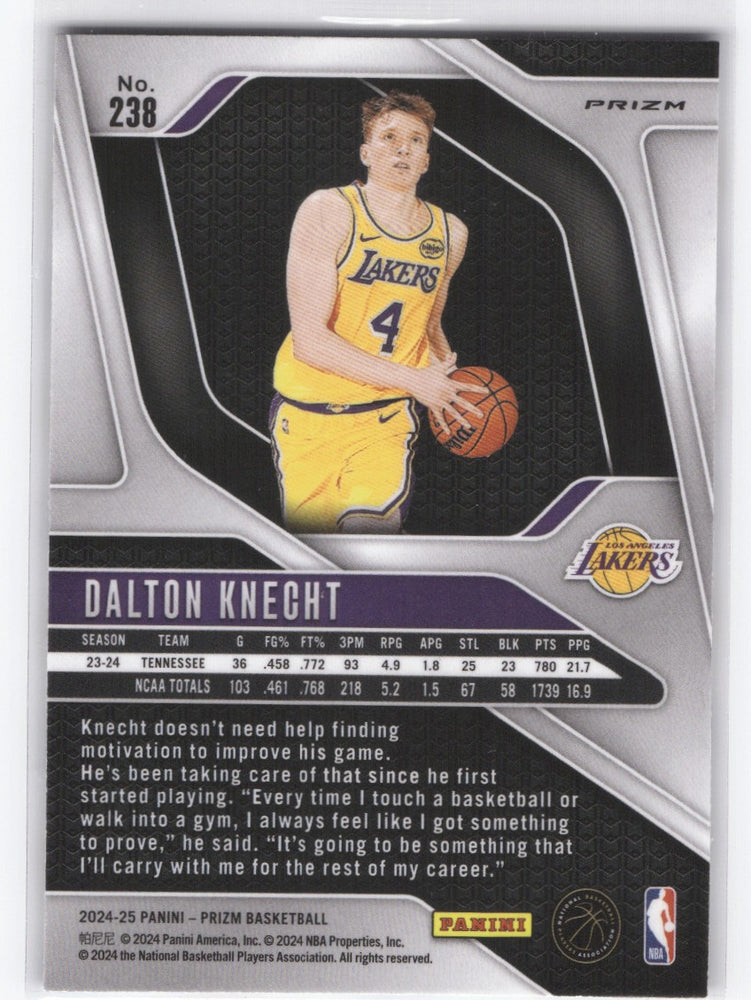 2024-25 Panini Prizm Red White Blue #238 Rookie Rc Dalton Knecht