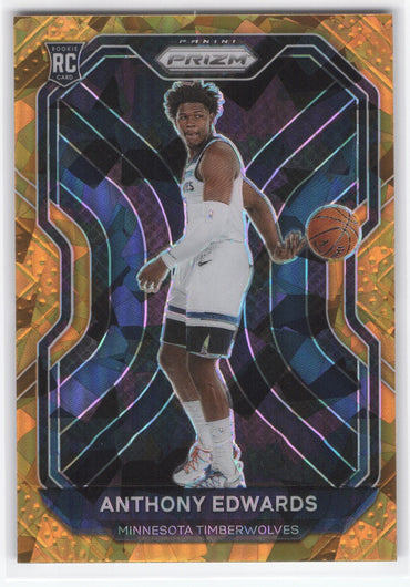 2020-21 Panini Prizm Orange Ice #258 Rookie Rc Anthony Edwards