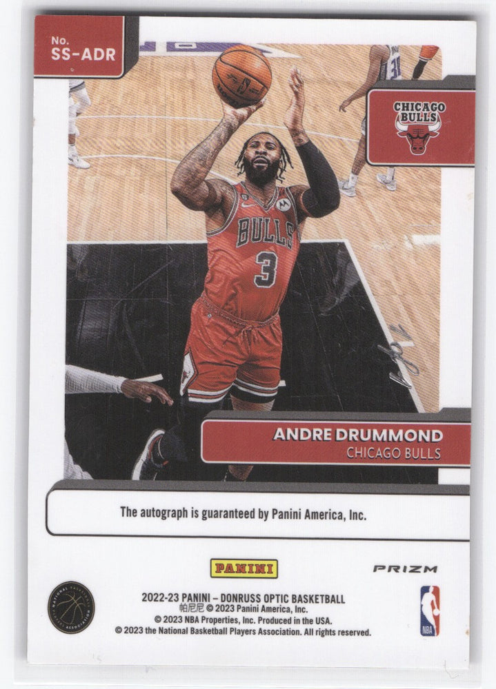 2022-23 Panini Donruss Optic Signature Series Black Ss-Adr Auto Andre Drummond /1