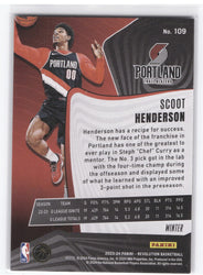 2023-24 Panini Revolution Snowflake Holo/Winter #109 Rookie Rc Scoot Henderson